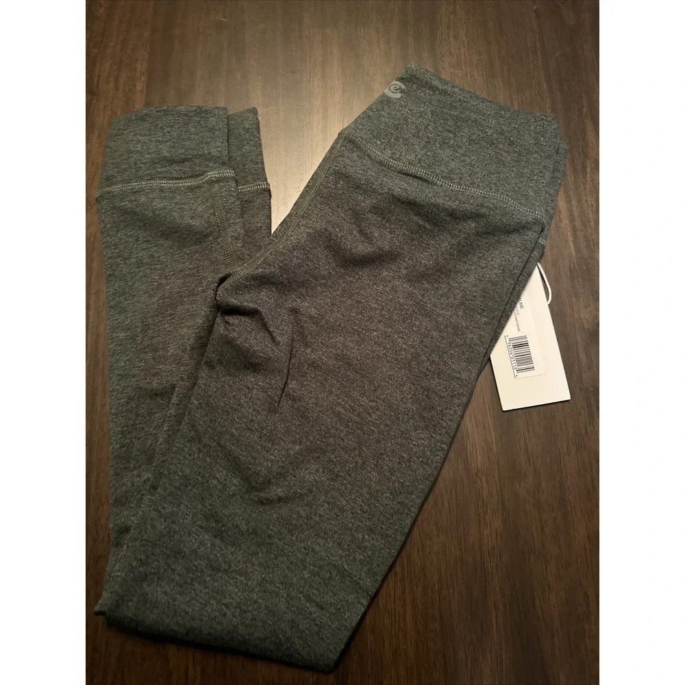 Calme Ease Space Dye High Waist Leggings XS Heather Grey 068521-O NWT